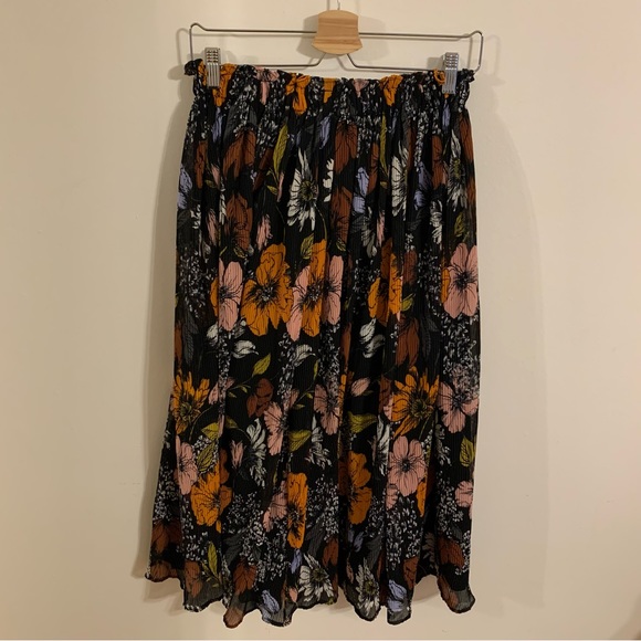 Halogen x Atlantic Pacific Crinkle Pleat Midi Skirt, Size XS - Picture 9 of 13
